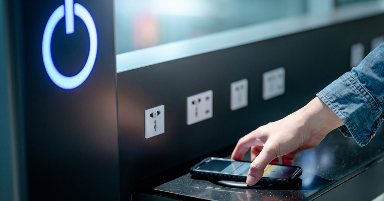 Wireless phone charger.