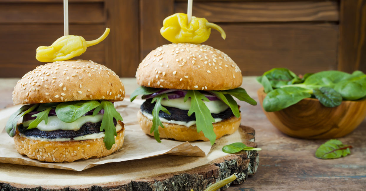 Portobello mushrooms are a good substitute for meat.