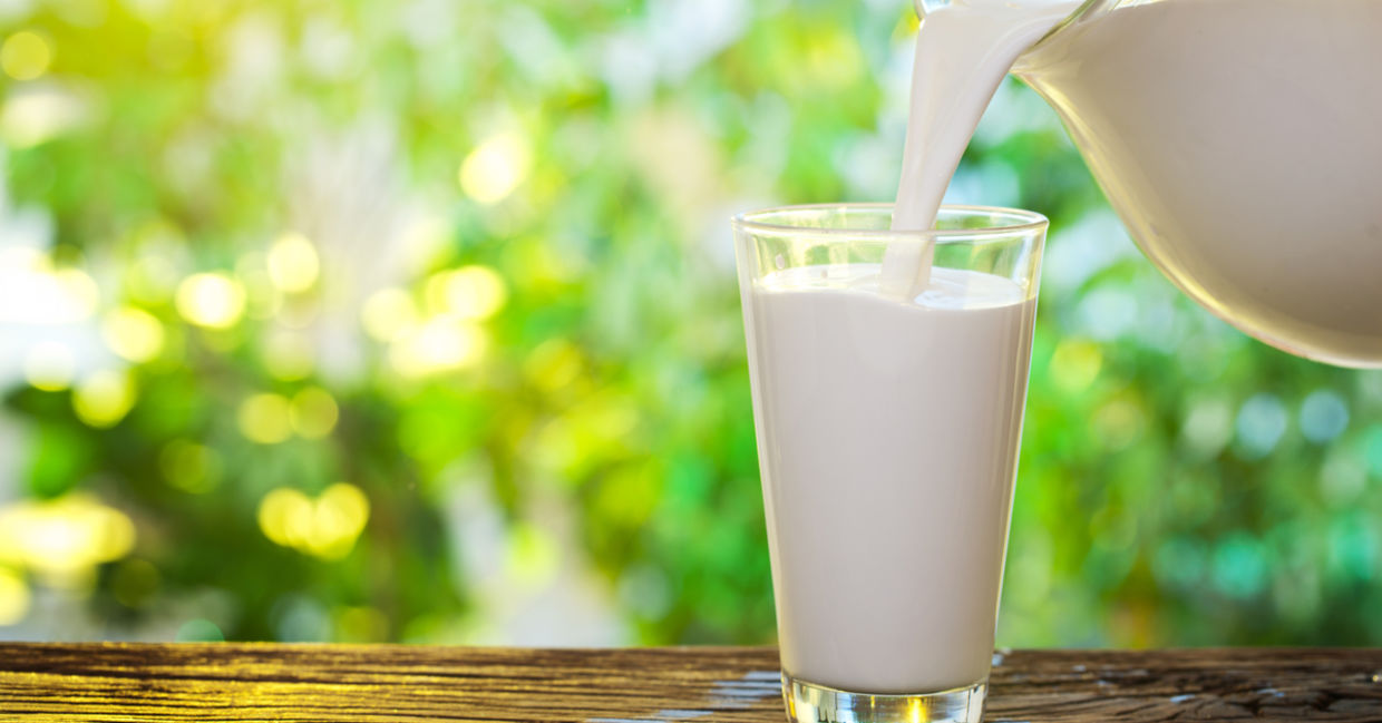Milk is refreshing on a hot day.
