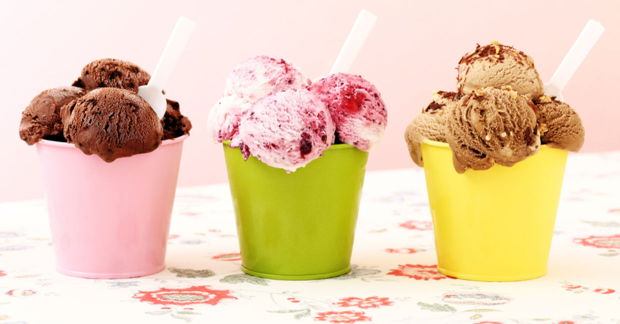 Non-dairy ice cream desserts.