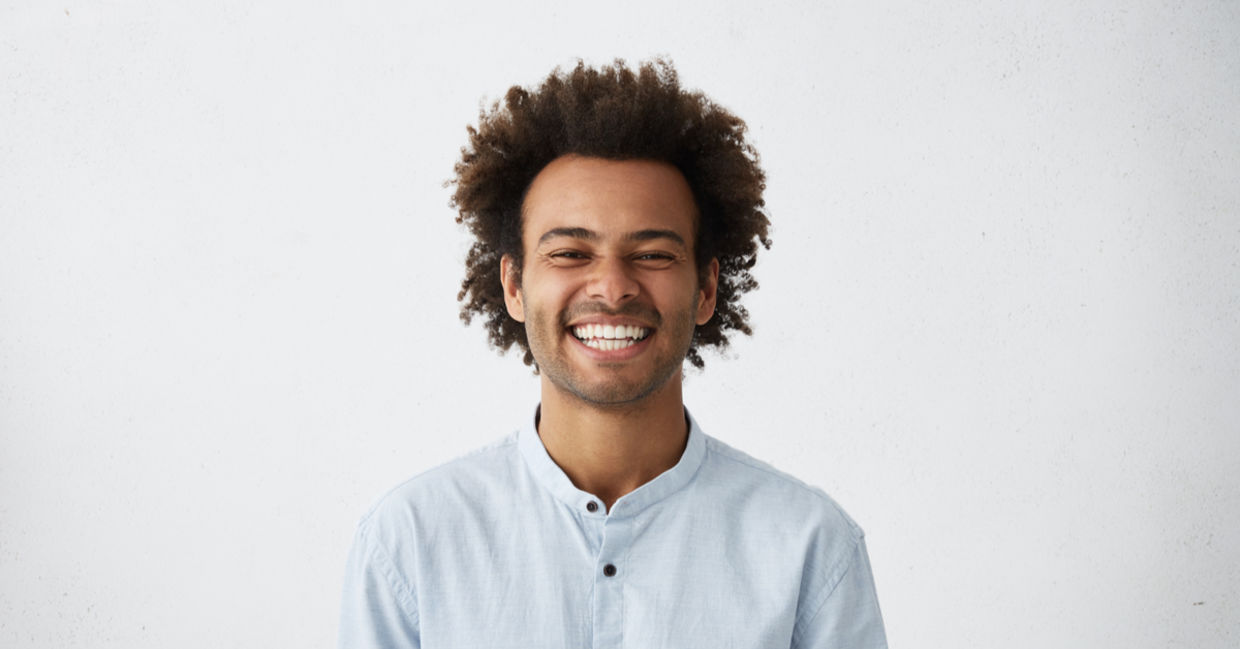 a happy smiling man.