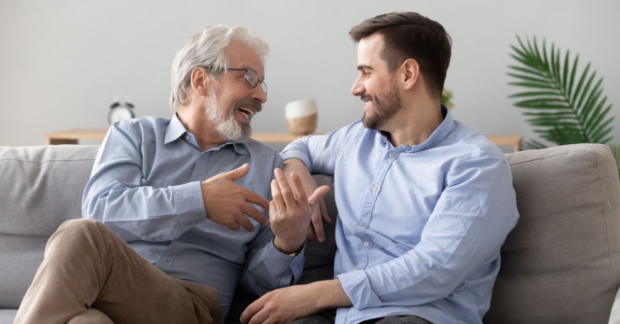Father and son, when enjoying time together, affect each other positively.