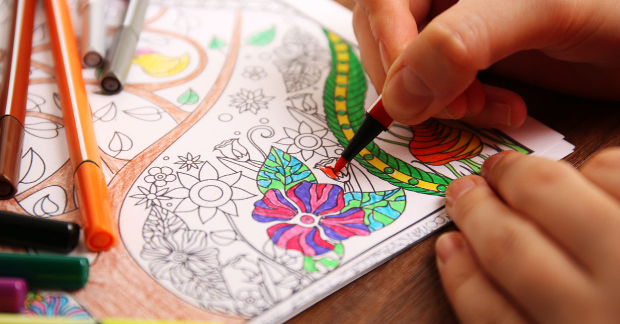 Coloring is relaxing.