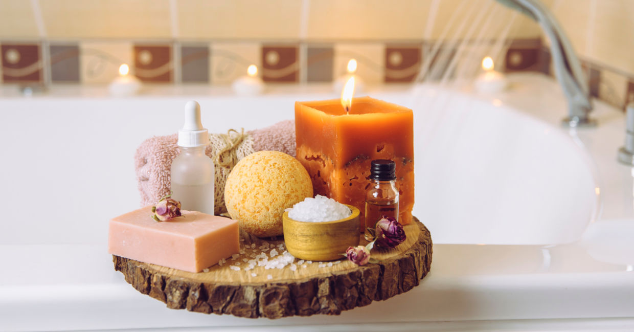 Take a hot relaxing bath.