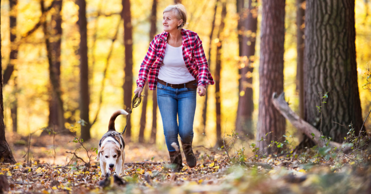 Walking is a good way to unwind after a long day.
