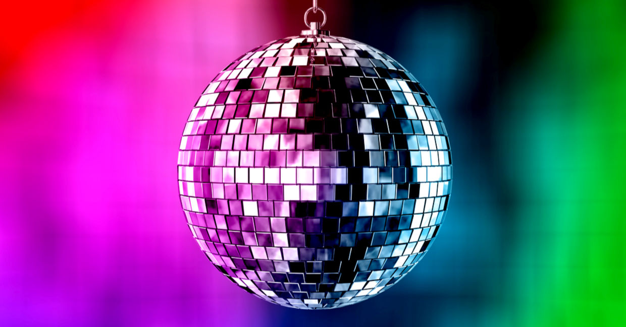 Nightclub dance floor with spotlight