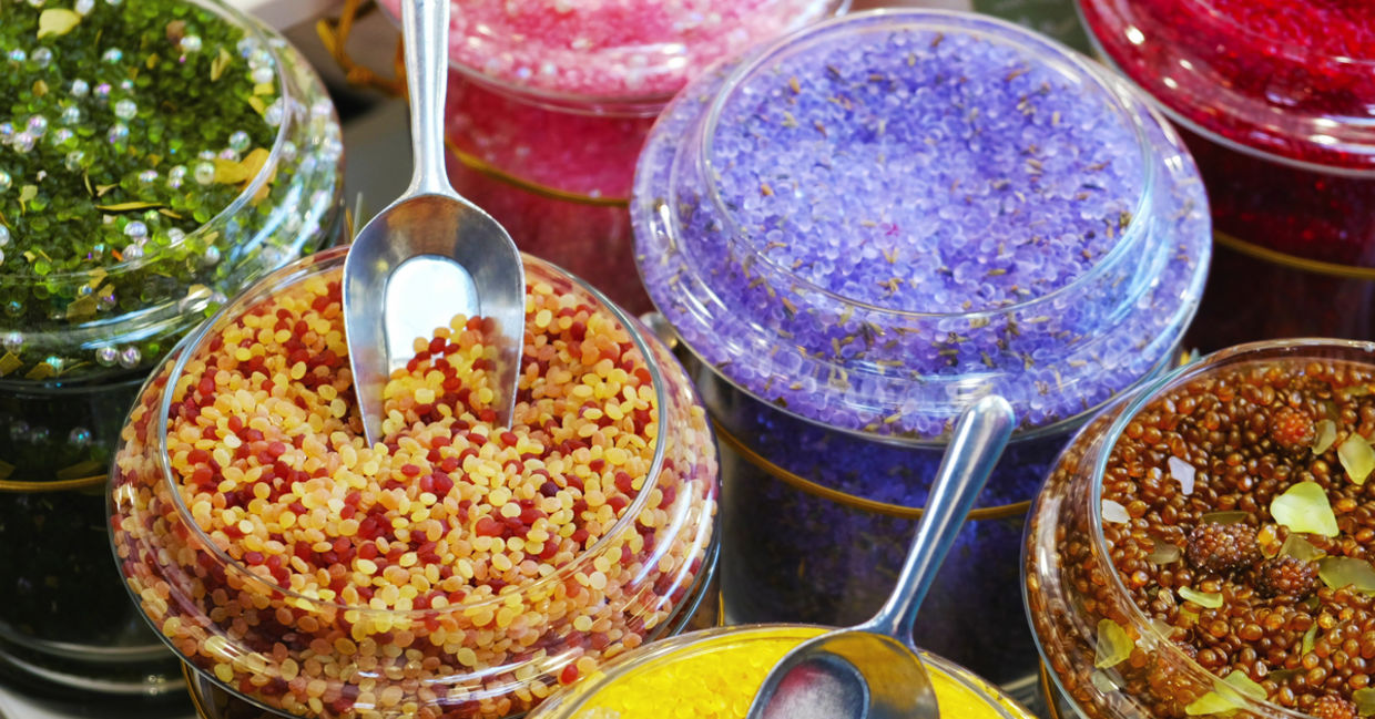 Use bath salts for relaxation.