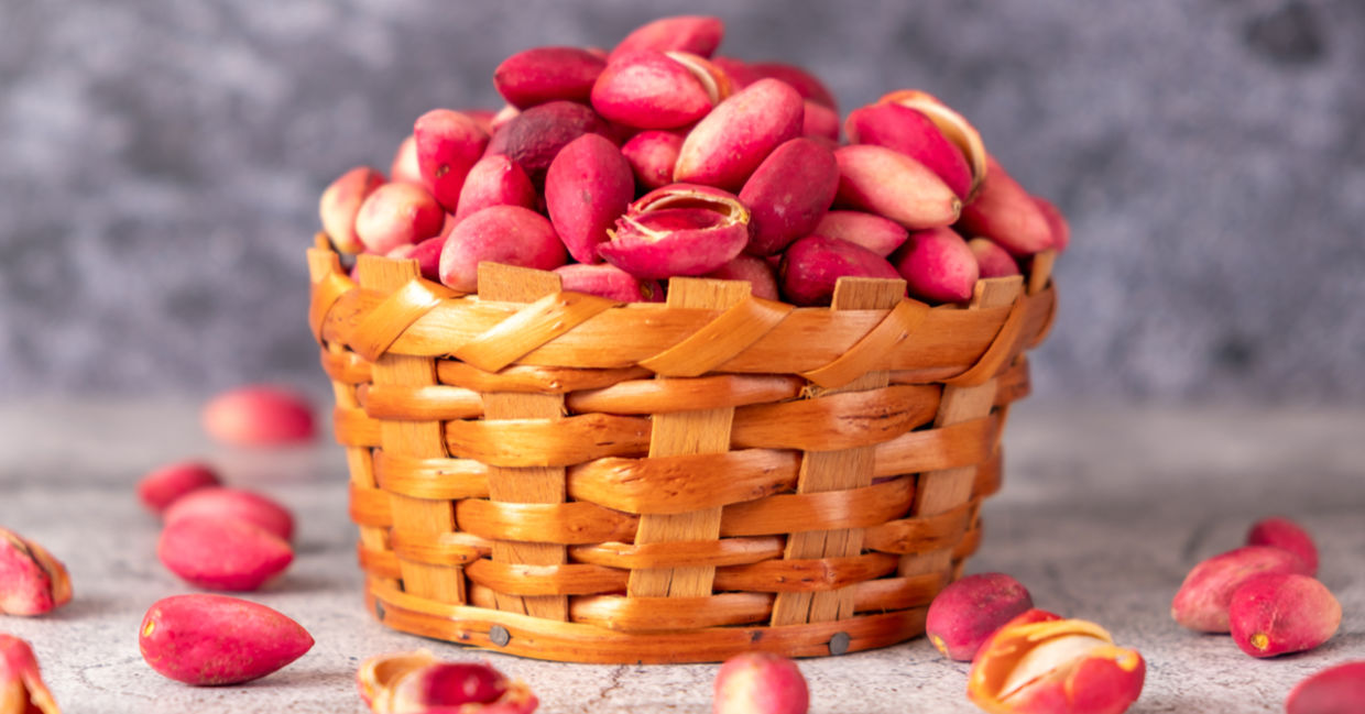 Just picked pistachio nuts.