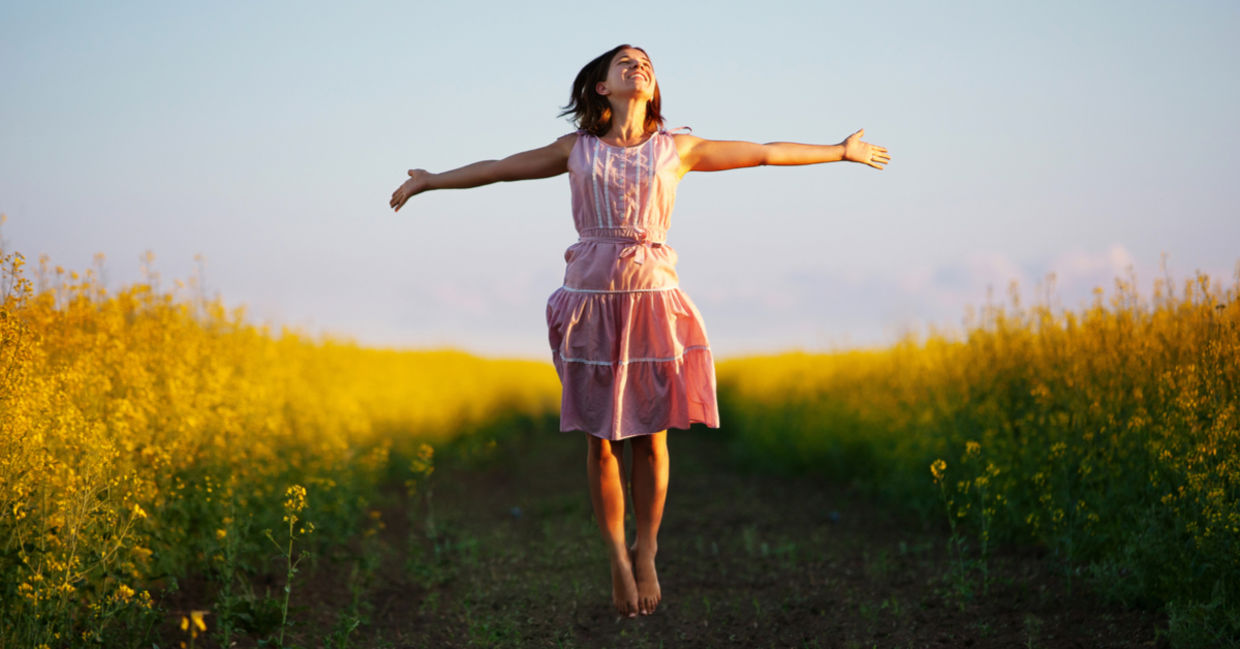 Happiness comes from helping others.