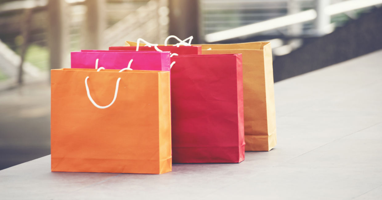 Shopping bags.