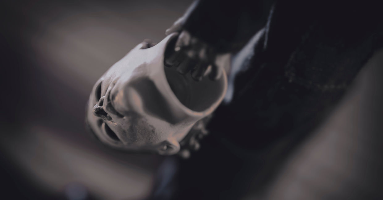 Recycled mask used for the Halloween series.