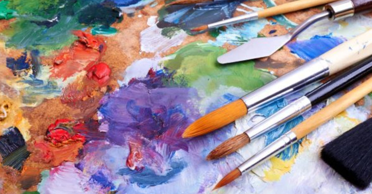 Art supplies to paint with.