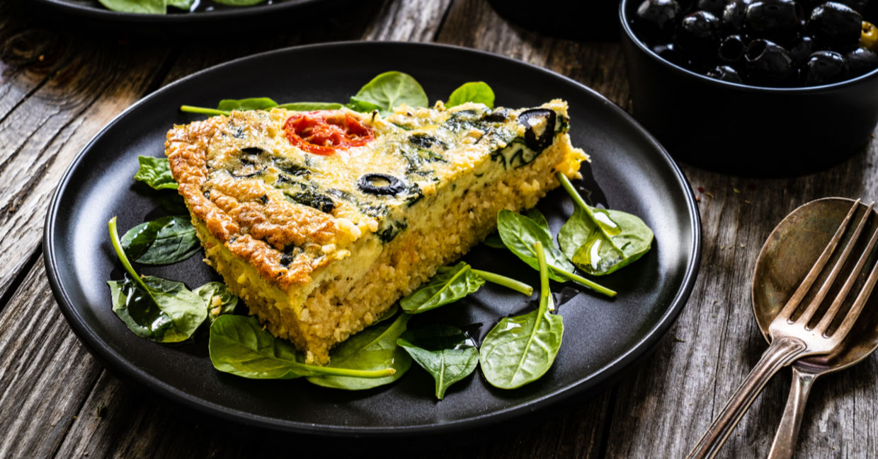 Use millet flour to make quiche gluten-free.