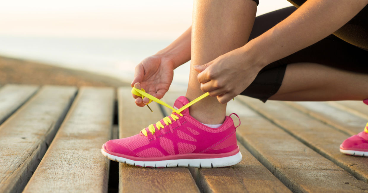 Getting the running shoes you need to complete the goal.