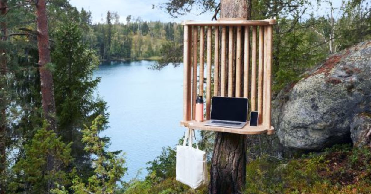 Forest workstation in Lahti, Finland
