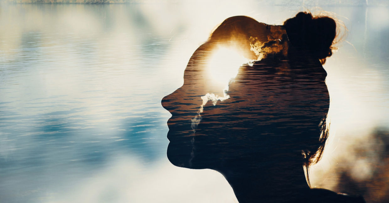 This earth empath envisions sky and clouds.