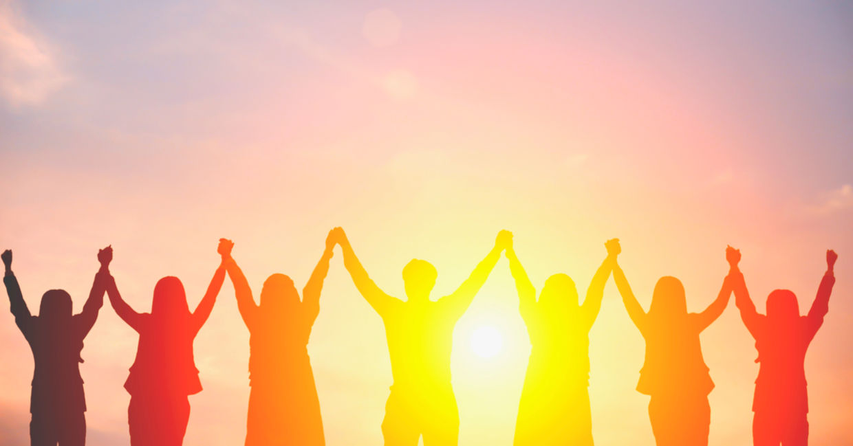 Happy and fulfilled business team