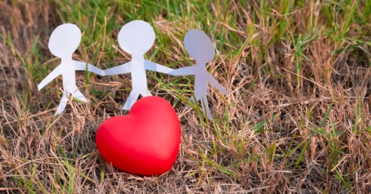 Volunteers help the world.