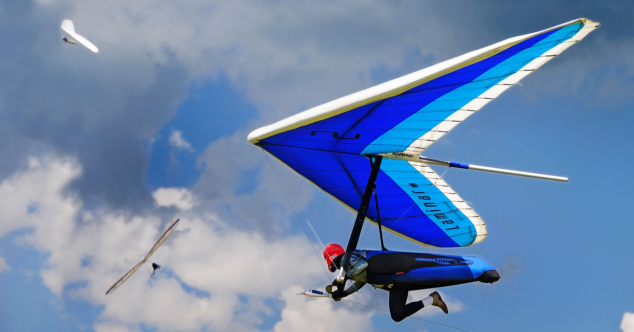 Living on the edge by hang gliding.