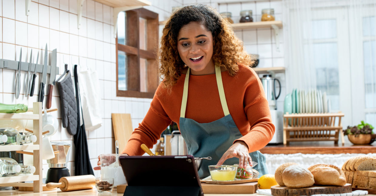 Try a new recipe once a month.