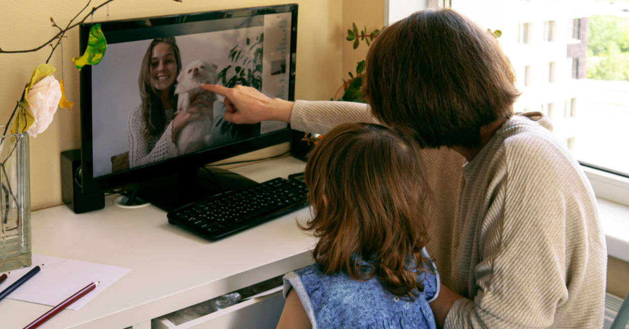 Stay in touch with family and friends on Zoom or Skype.