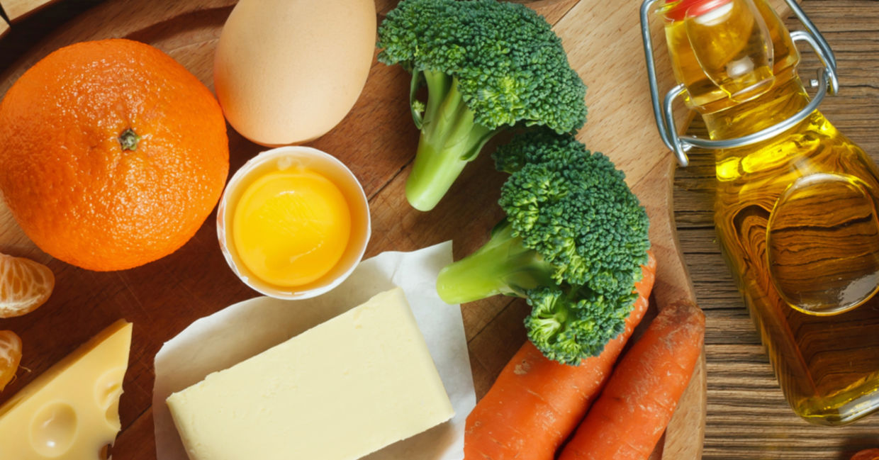 Foods rich in vitamin A.