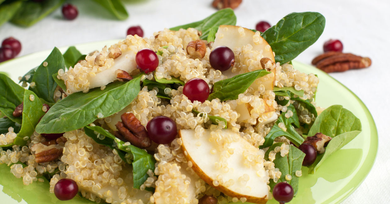 Hearty quinoa salad.