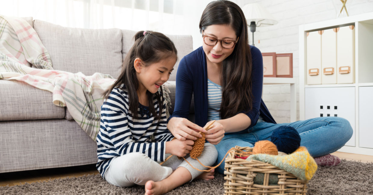 Knitting may help improve hand-eye coordination.