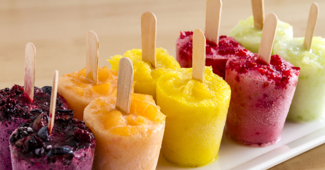 Frozen fruit pops.