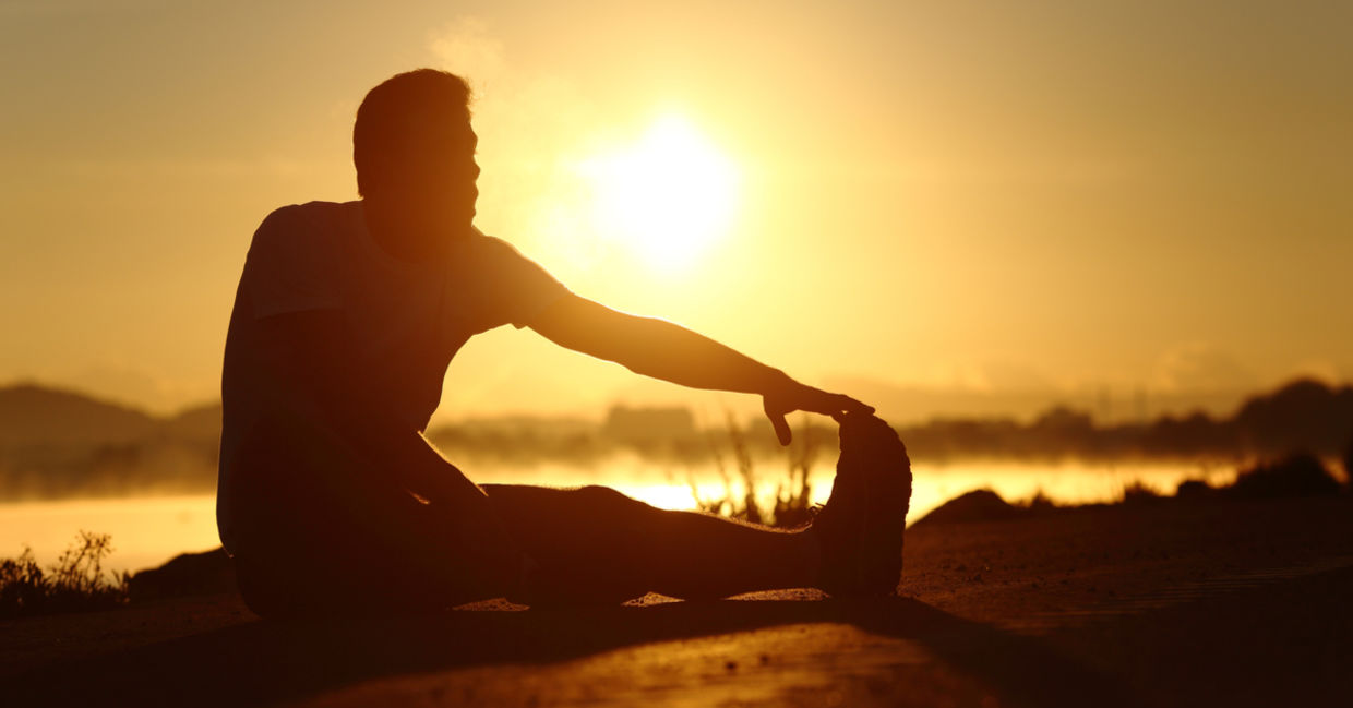 Exercise in the early morning.