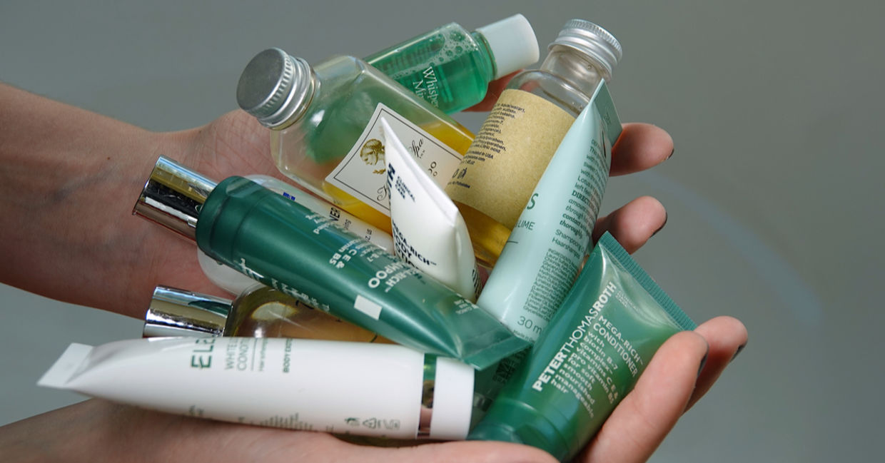 Mini toiletries are perfect for donating.