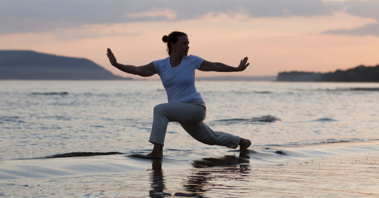 Practicing QiGong to balance energy..