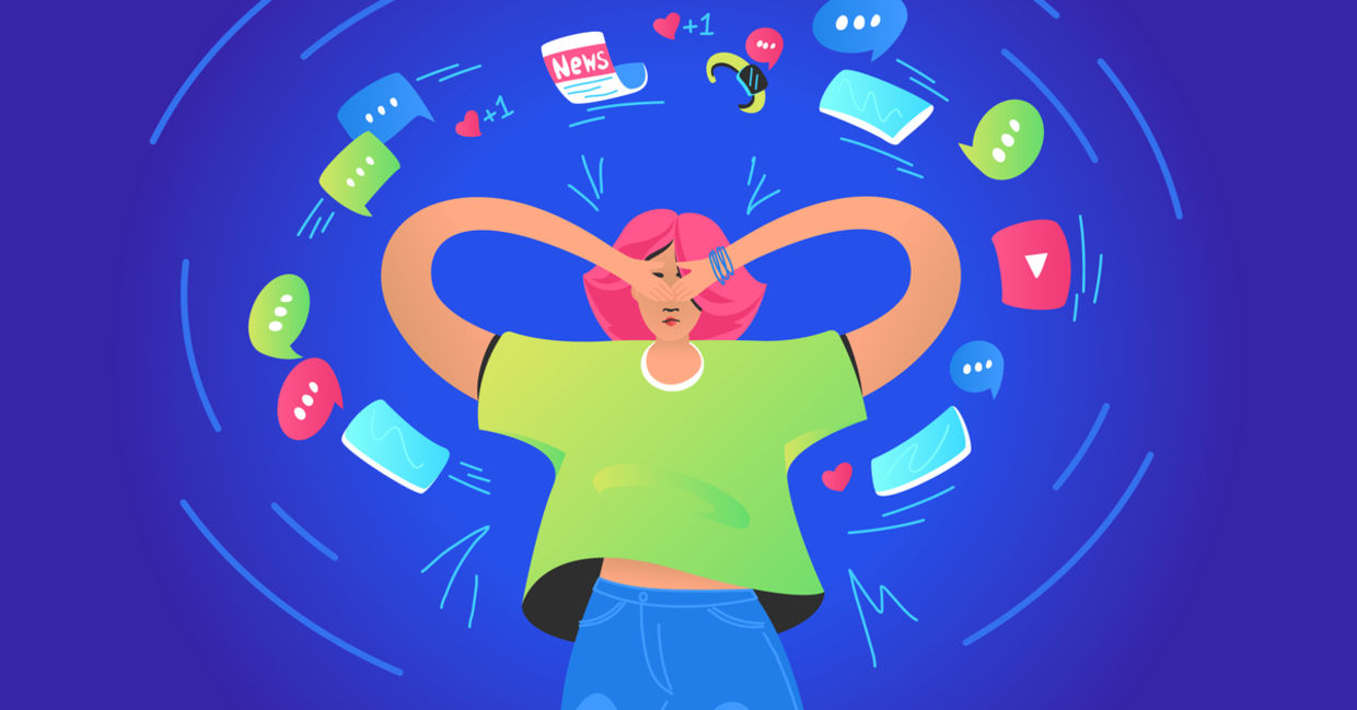 Making an effort to avoid being deluged by news.