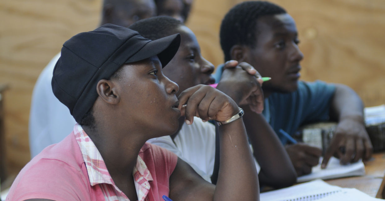 Students in Haiti.