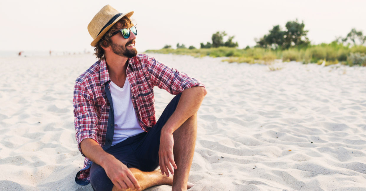 A young man takes in healthy sunshine, increasing his production of mitochondria.
