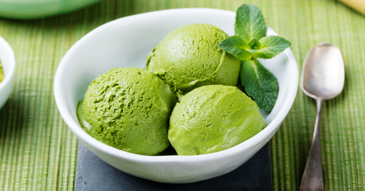Matcha tea ice cream.