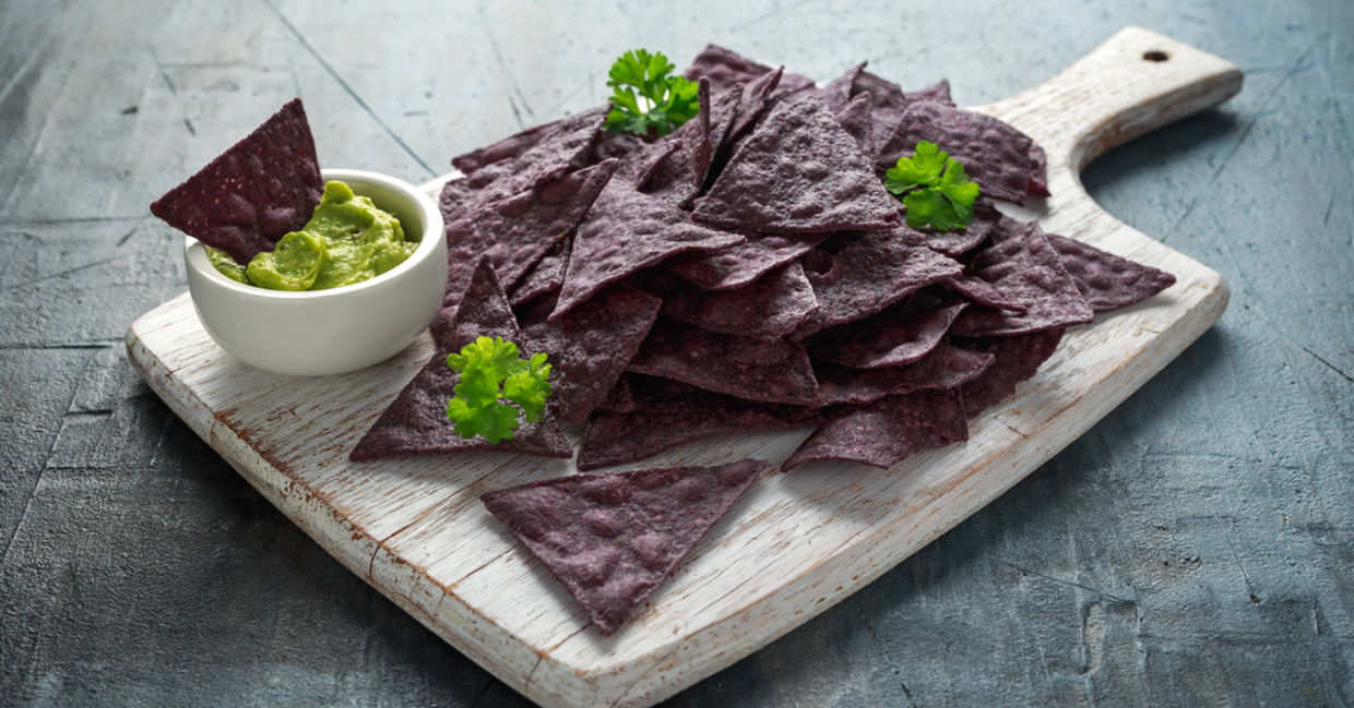 Purple corn contains healthy compounds.