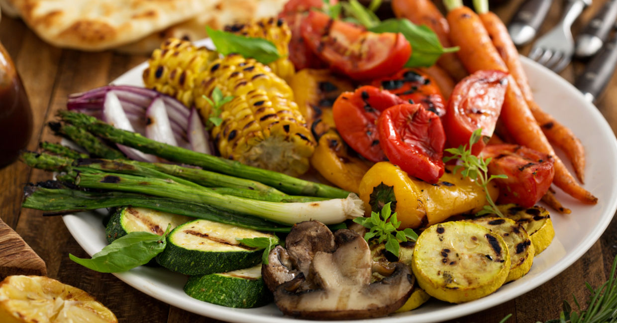 Grilled summer vegetables.