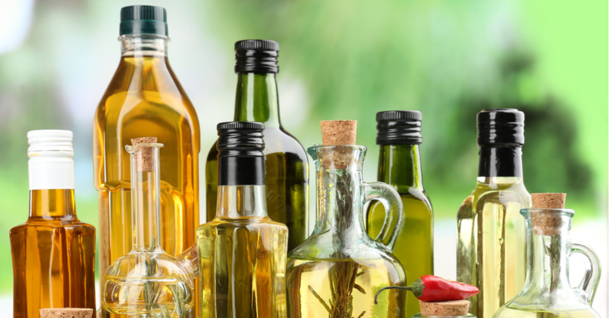 A selection of healthy nut oils.