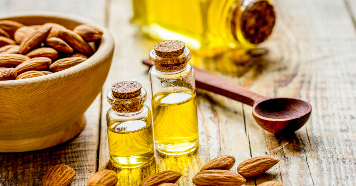 Fresh almonds, almond oil, and almond extract.