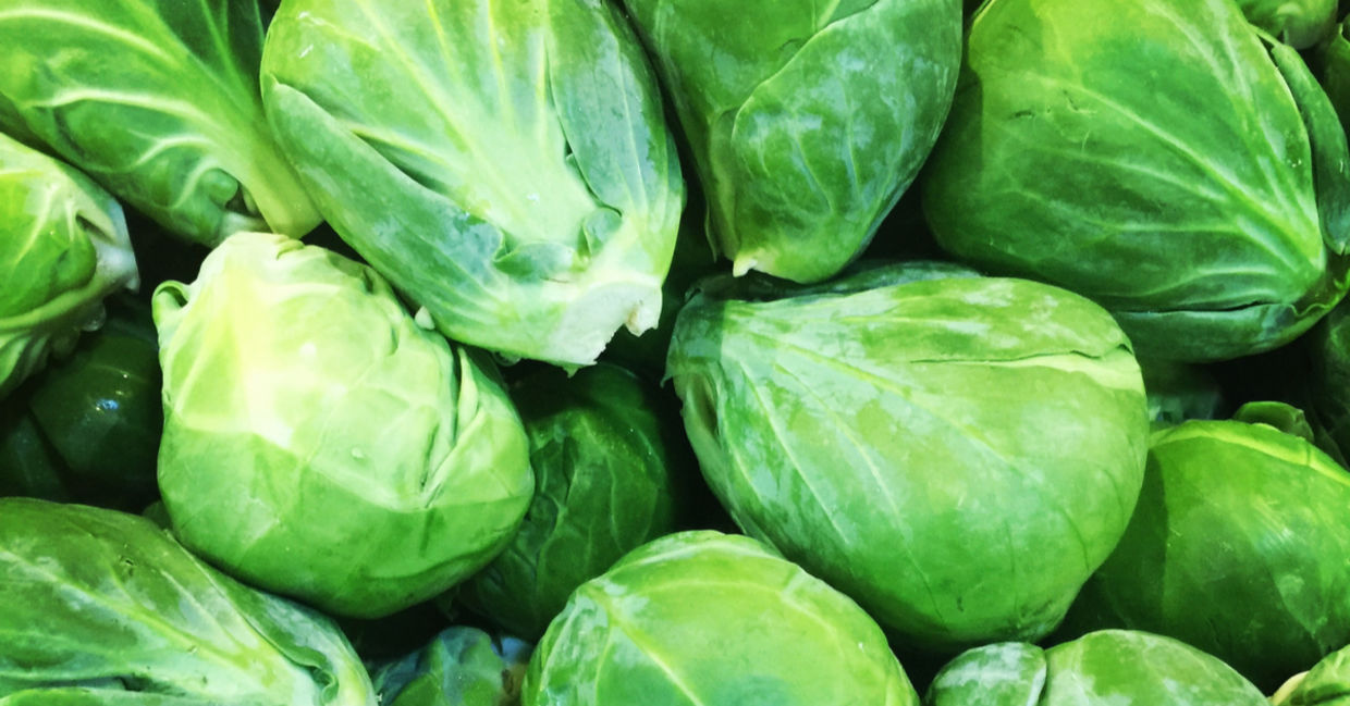 Fresh brussels sprouts.