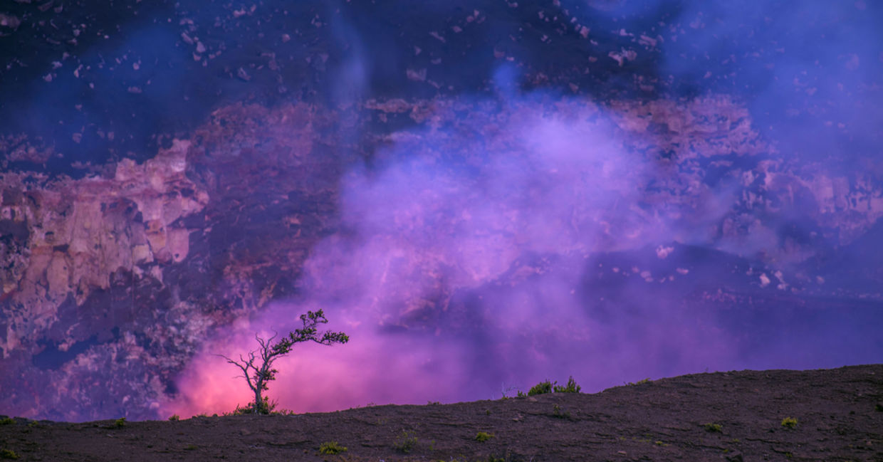 Mauna Loa's Caldera volcano in Hawaii.