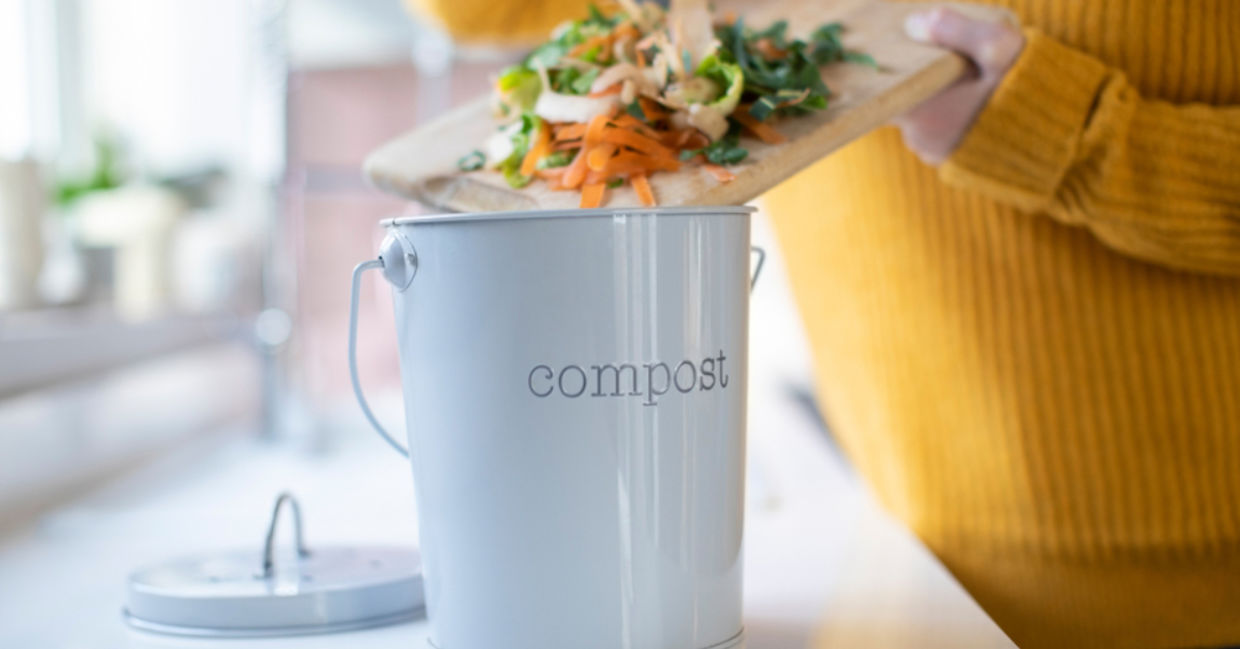 Start saving food scraps to compost for your garden.