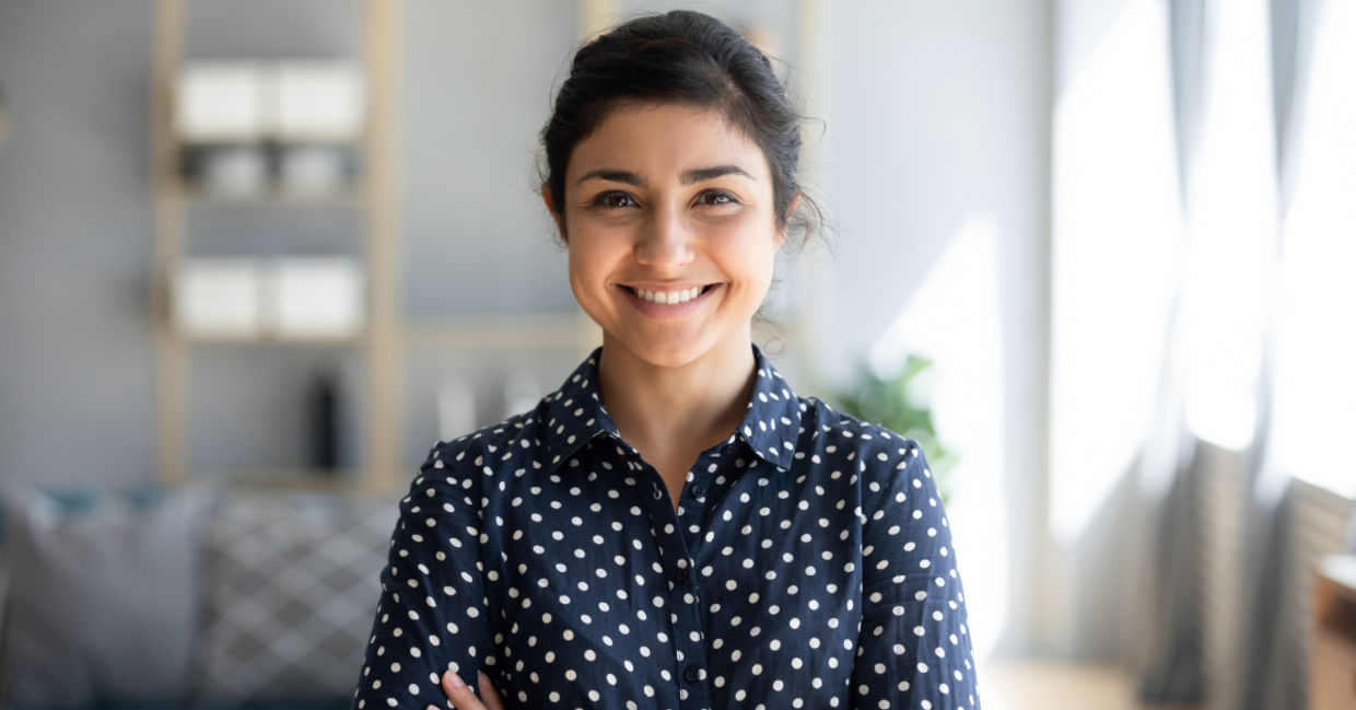 Portrait of a young woman.
