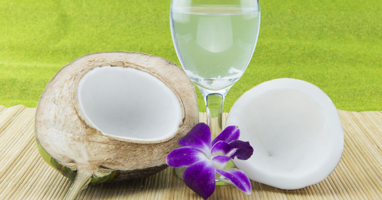 Fresh coconut water.