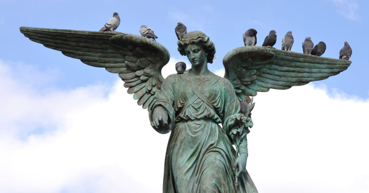 Angel of the Waters Fountain (Bethesda Angel) in Central Park, New York City.