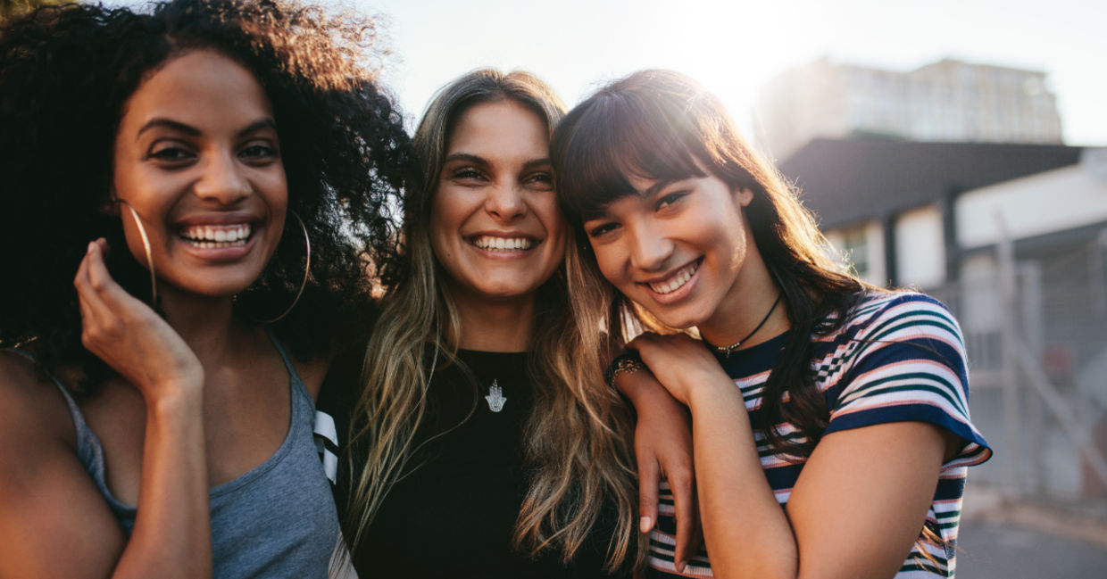 Three young women.