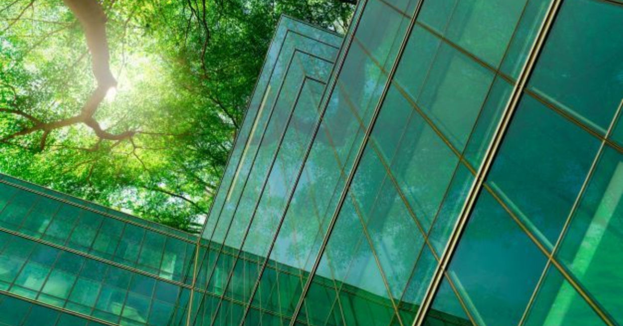 Eco-friendly building for a modern city.