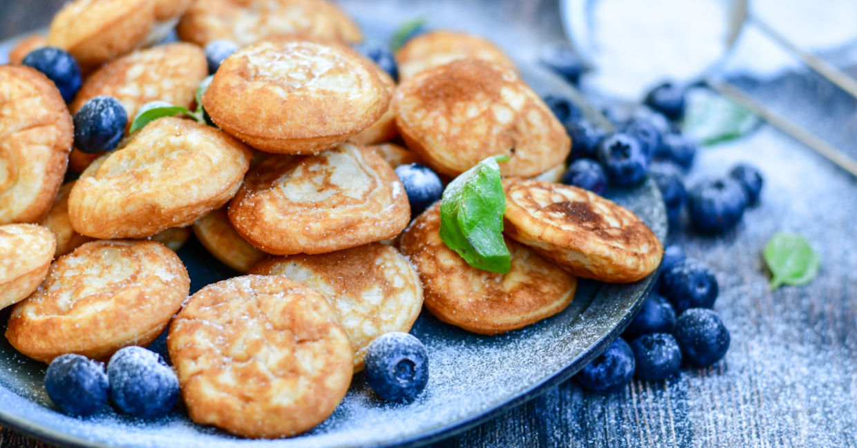 Blueberry muffins for breakfast.