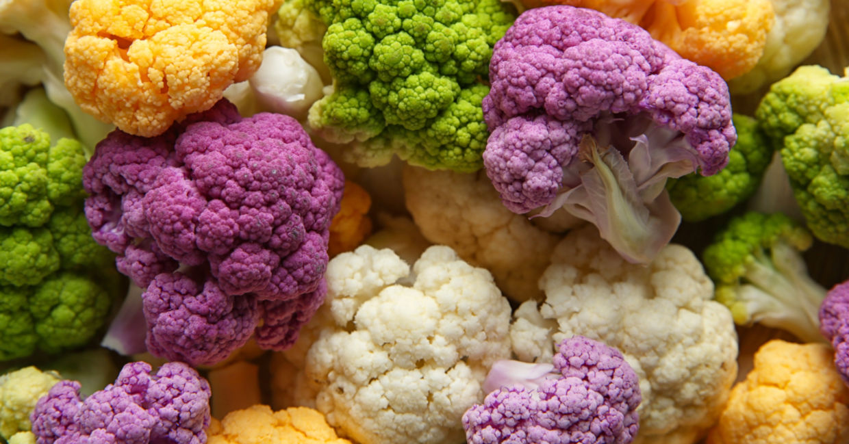 Cauliflower is full of health benefits and comes in many colors.